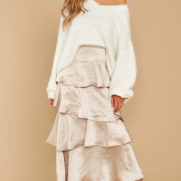 Champagne Maxi Skirt - Picture 3 of 4